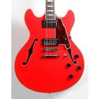 D'Angelico Premier DC Stopbar Fiesta Red